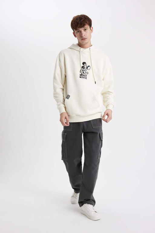 Толстовка оверсайз с капюшоном Disney Mickey & Minnie - Defacto фото 6