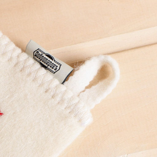 Рукавица для бани с вышивкой С легким паром первый сорт - Добропаровъ фото 6