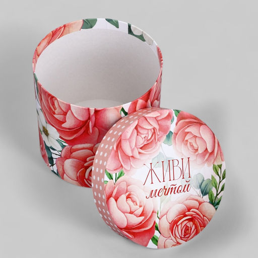 Набор шляпных коробок для цветов 4 в 1, упаковка подарочная, Нежность, 20?17.5 - 16?14 см