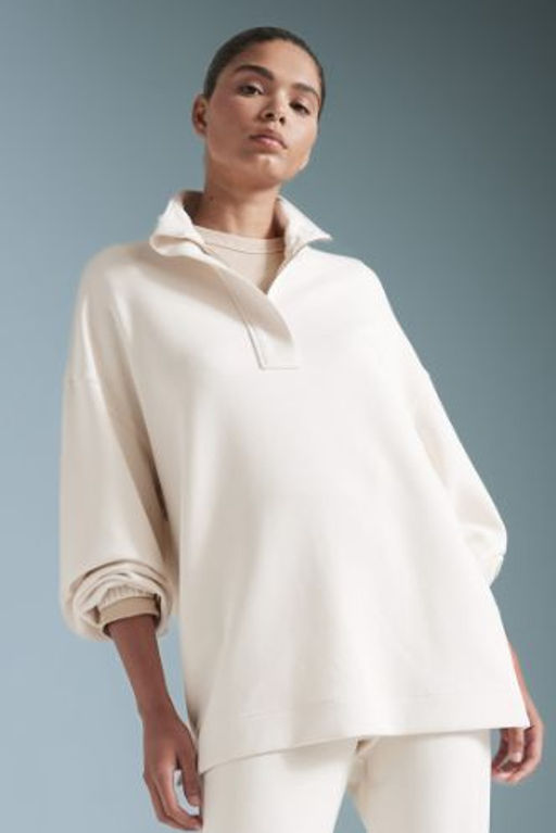 DeFactoFit Long Fit Dik Yaka Modal Sporcu Sweatshirt