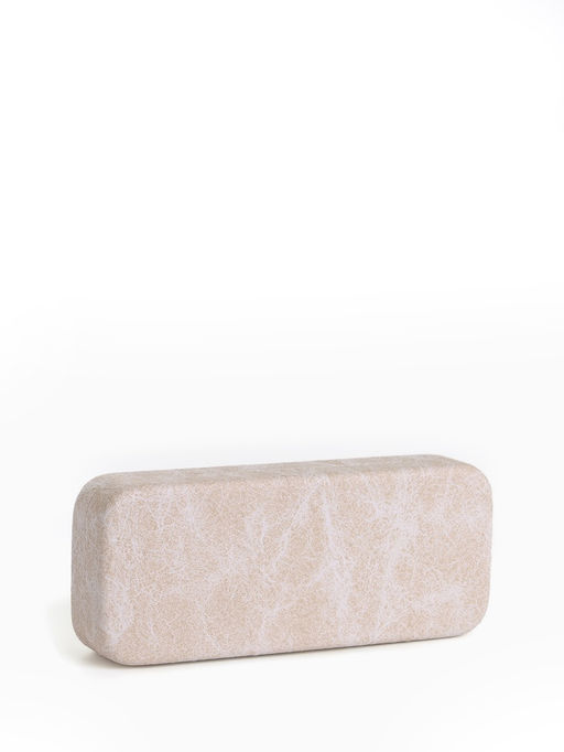 Футляр для очков на хлопушке, размер 16×6.5×3 см, молочный