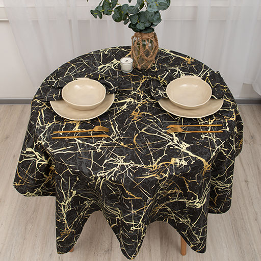 Скатерть декоративная Радушная хозяйка (Традиция) 145х145, рогожка, 100 % хлопок, Мрамор 145х145  фото 5