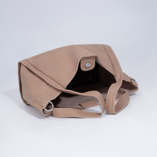 Сумка-тоут на кнопке, косметичка на молнии, цвет бежевый - Simaland фото 6