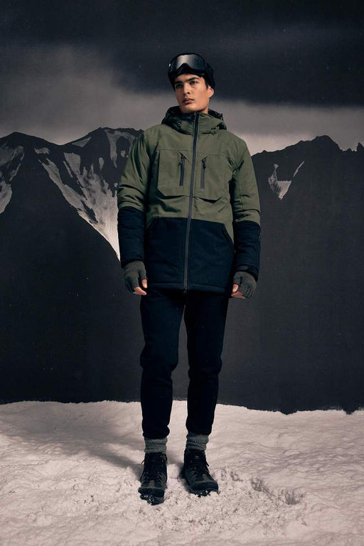 Водоотталкивающее водонепроницаемое пальто стандартной посадки с капюшоном DeFactoFit  фото 3