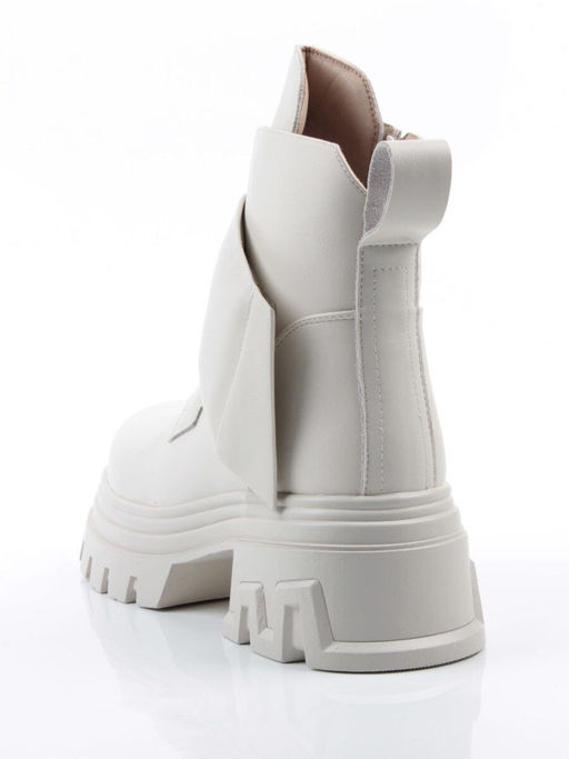 04-PAS148-2Z MILK Ботинки зимние женские (натуральная кожа, 100% шерсть)