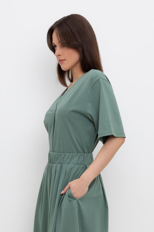 VERY NEAT _ ЕВТ 3266/зеленый мох блуза жен  фото 2