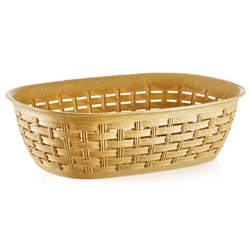 Хлебница пластмассовая "Плетеная" 3л, 30х22х8см, бежевый (Россия)