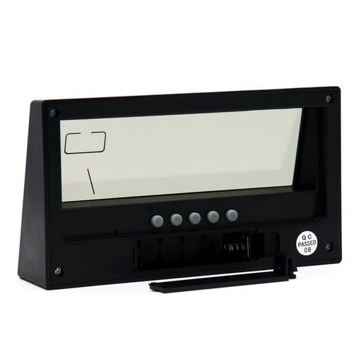 Часы - будильник электронные, настольные, термометр, календарь, гигрометр, 13.3×7.4 см, чёрные