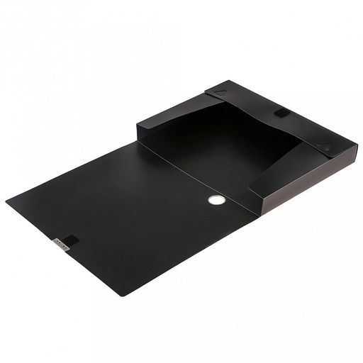 Папка-органайзер (короб) "Архивная" А4 23,4х31х3,5см, пластик, на липучке, цвет черный (Китай)