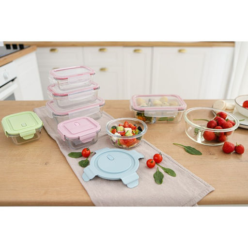 Контейнер для хранения продуктов Доляна Cook and Freeze, 370 мл, 13.5?6 см, с крышкой, жаропрочное стекло, МИКС  фото 12