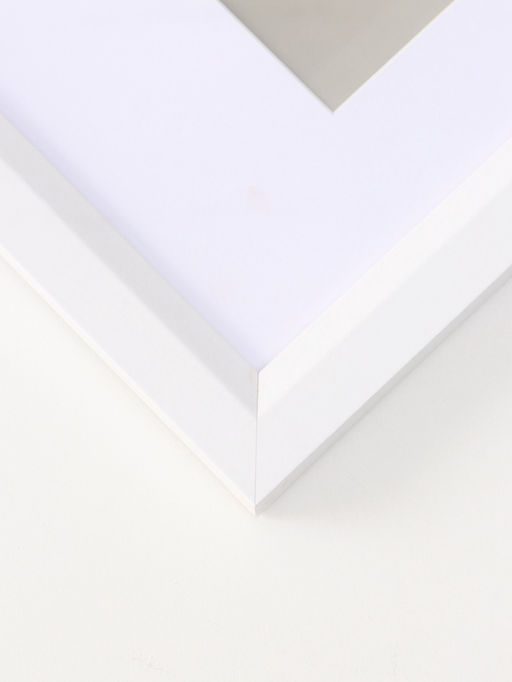 Фоторамка для фото 21×30 см, с паспарту (15×20 см), Anna, МДФ, белый (пластиковый экран)