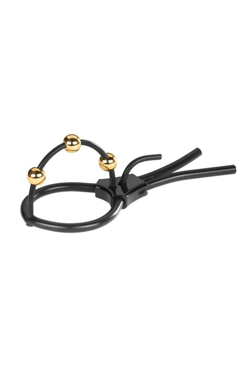 Электросбруя Mystim Pearly Pete, силикон, черный, 14 см  фото 3