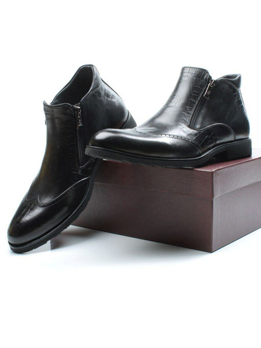 01-H9001-B76-SW3 BLACK Ботинки демисезонные мужские (натуральная кожа) - Фабричный китай фото 13