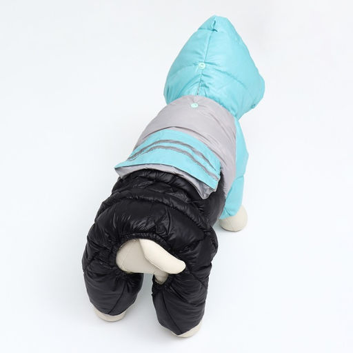 Комбинезон Анорак светоотражающий, размер 10 (ДС 25, ОГ 34, ОШ 24 см), чёрно-голубой - Simaland фото 5