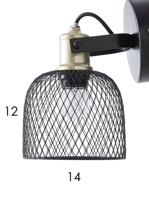 Бра G71158/1w, 1хE27, 40 Вт, чёрный