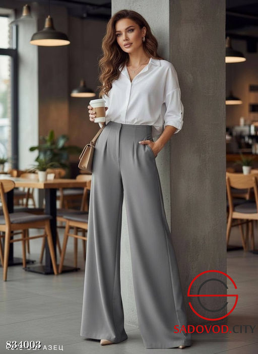 Брюки из плотной костюмной ткани