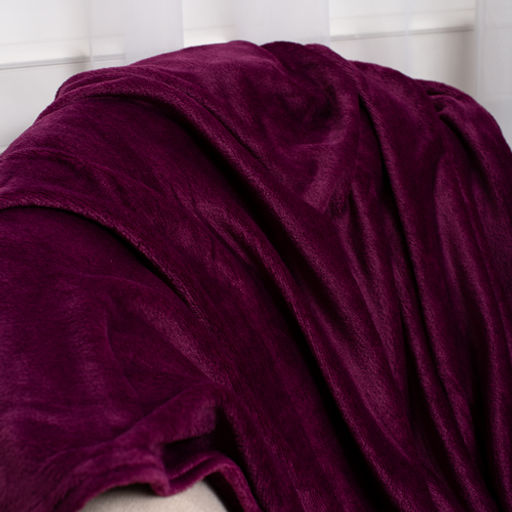 Плед Амели облегчённый 150х200, велсофт, 100% полиэстер, Сиреневый 150х200 - Традиция фото 3