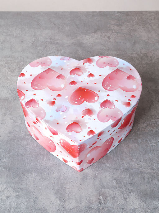 Коробка подарочная 3 штуки Сердце / 1157 /уп 24/16*18.3*7/18*20.3*8/20*22.3*9cm - ГалеонТрейд фото 5
