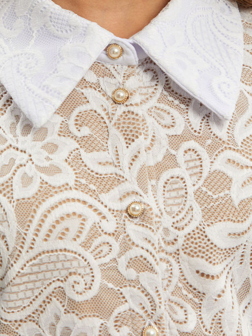 Блузка белый 212230817 - Nota bene фото 8