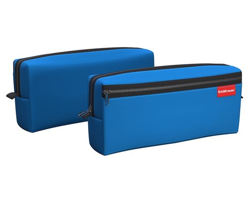 Цена за 1 шт. Пенал квадро c двумя отделениями ErichKrause 210x100x50мм Neon® Blue