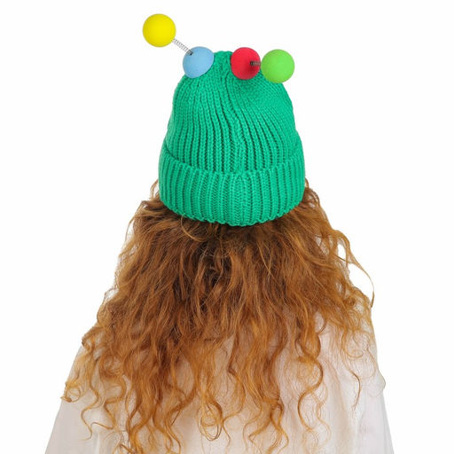 Карнавальная шапка «Глазастик» с рожками р-р 56-58, зелёная