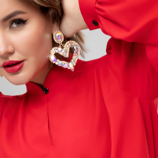 Блуза Интересная штучка (пламенный red) - Charutti фото 3