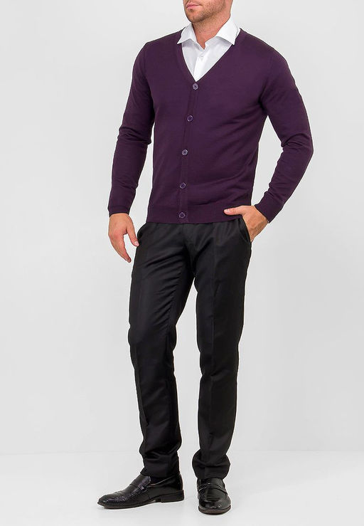 Кардиган мужской GREG G135-1734 (фиолетовый)  фото 4