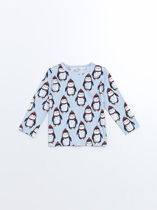 Bisiklet Yaka Bask?l? Erkek Bebek Pijama Tak?m? 2li - Waikiki фото 3