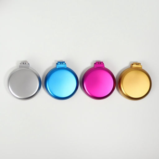 Цена за 7 шт. Расчёска массажная «Перламутр», складная, с зеркалом, d=6 см, МИКС