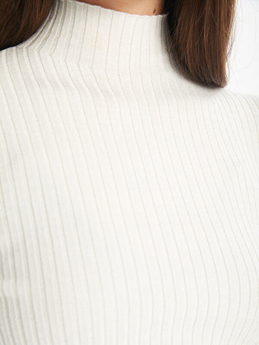 Yar?m Bal?k?? Yaka D?z Uzun Kollu Kad?n Triko Kazak - Waikiki фото 3