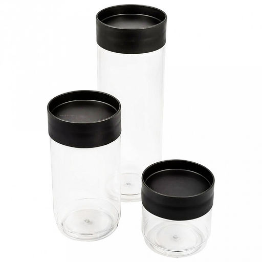 Asti Банка для сыпучих продуктов пластмассовый 0,5л, д9,2см, h10см, черный (Россия) - Домашняя мода фото 2