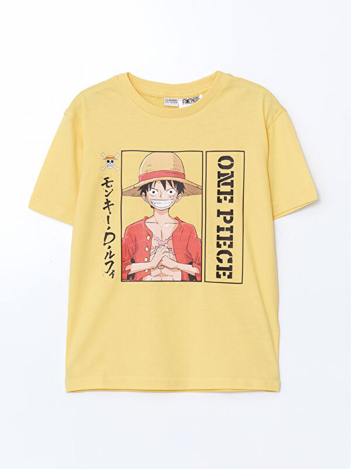 Bisiklet Yaka One Piece Bask?l? K?sa Kollu Erkek ?ocuk Ti??rt