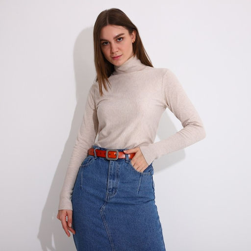 Ремень женский, ширина 3 см, винт, пряжка метал, цвет рыжий - Simaland фото 3