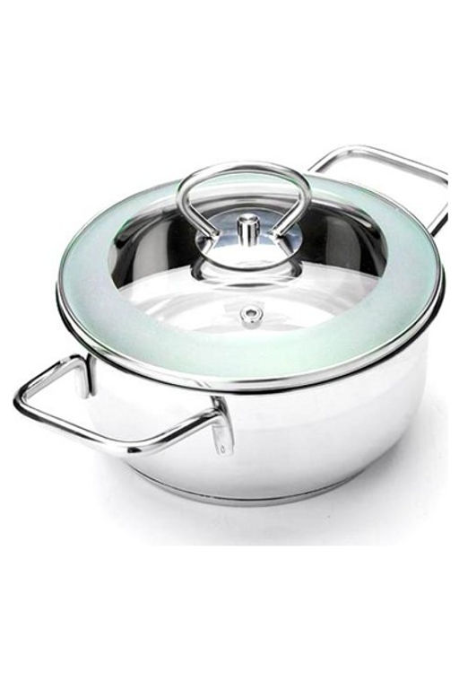 Кастрюля 0,8л. с крышкой нержавеющая сталь 3-х сл. капсульное дно НМ 5312 (12 см)