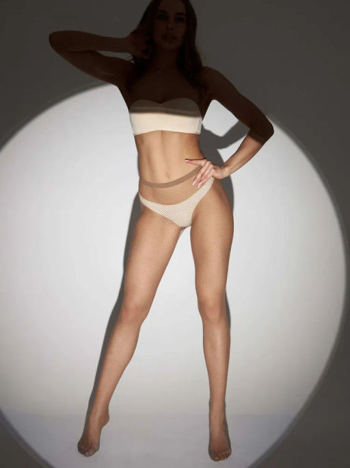 Колготки TEATRO ARTE колготки сетка бежевый  фото 8