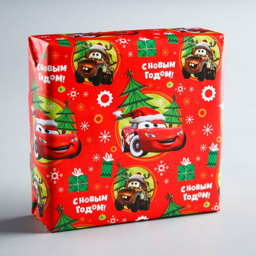 Цена за 10 шт. Упаковочная бумага Машинки 70 ? 100 см