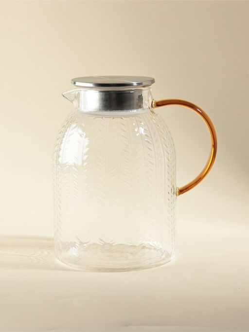 Кувшин стеклянный "Weath" 1200 мл, желтая ручка