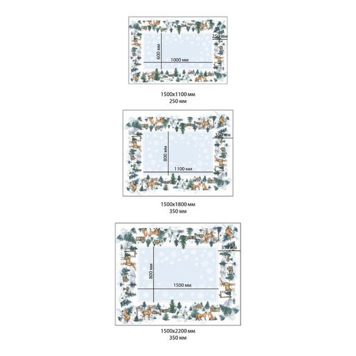 Скатерть Этель Forest animals скатерть 150х110 +/-2см с ГМВО, 100%хл, саржа 190гр/м2  фото 6