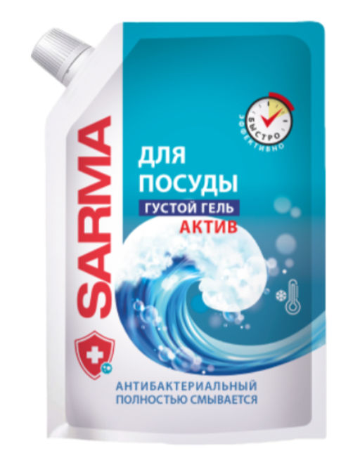 САРМА ср-во д/мытья посуды 1л Актив дой-пак