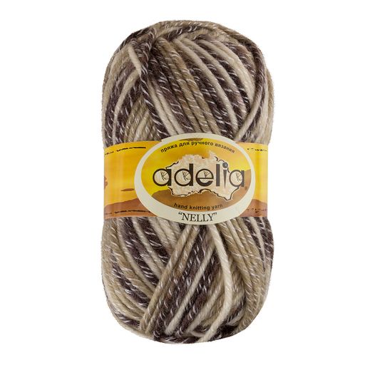 Пряжа ADELIA NELLY 70% шерсть, 30% акрил 5 шт. х 100 г 100 м  5 м