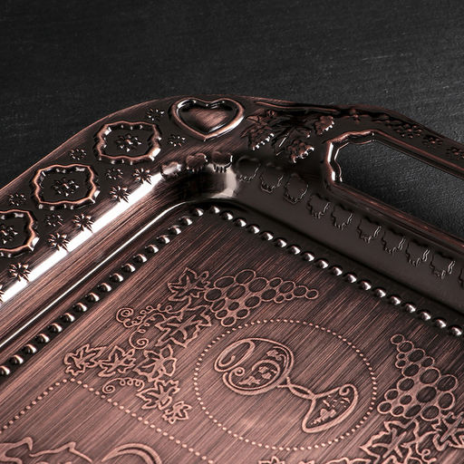 Поднос из нержавеющей стали «Дарк», 47×31 см, цвет бронзовый