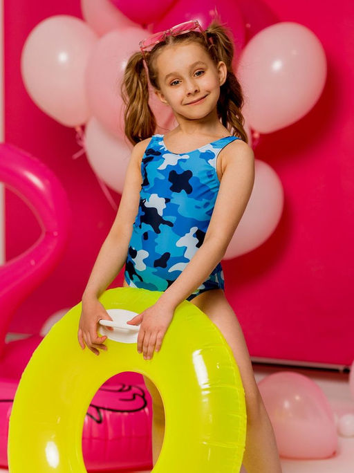 Купальник детский Ss.22dd милитари (василек)