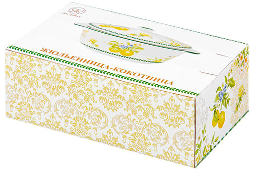 Жюльенница-кокотница 250 мл 16*10*8 см Лимоны с крышкой, NEW BONE CHINA - Elan gallery фото 17
