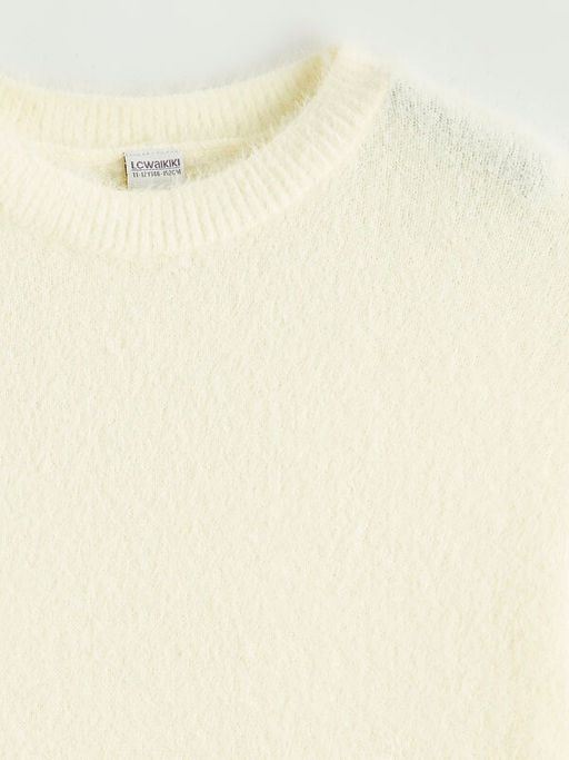 Bisiklet Yaka K?z ?ocuk Triko Kazak