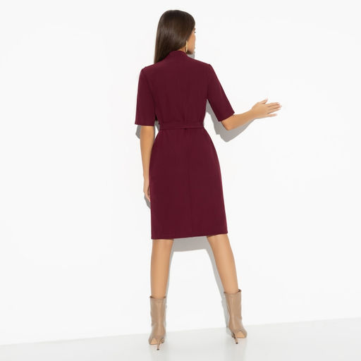 Платье Счастье свободы (bordo с поясом) - Charutti фото 5