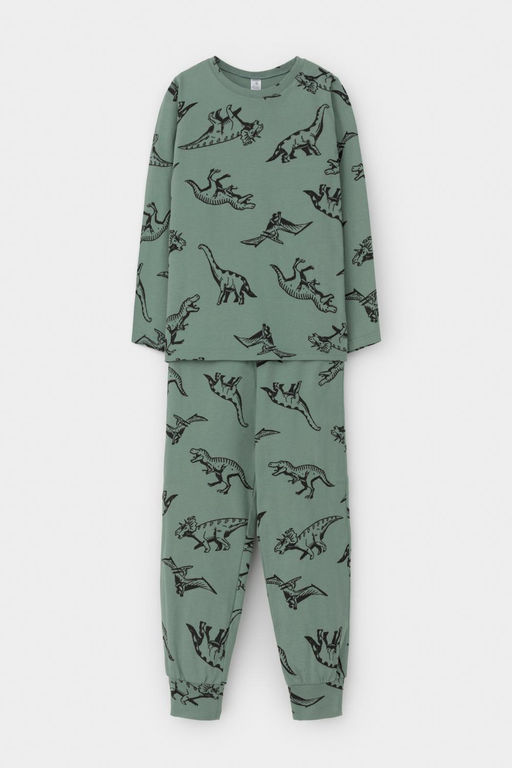 К 1561/весенний зеленый,динолэнд пижама дет - Crockid фото 2