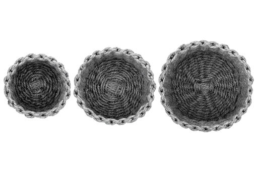 Набор 3 плетеных корзинок 18*18*15 см, серый - Elan gallery фото 6