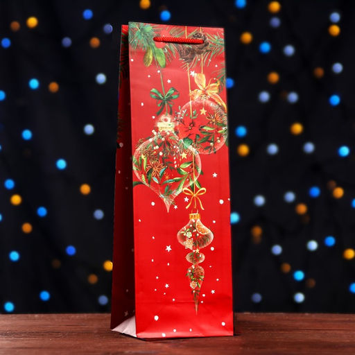 Пакет подарочный Новогодний привет, 12 х 36 х 8,5см - Simaland фото 4