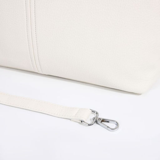 Сумка-тоут на молнии, 2 наружных кармана, цвет белый - Simaland фото 6