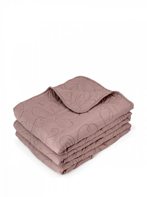 Покрывало DeN Бабочки двуст. 240x240 бежевый полиэстер